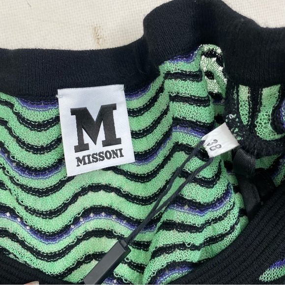 M Missoni Squiggly purple, green and yellow authentic knit dress size 38 NWT - Picture 4 of 10